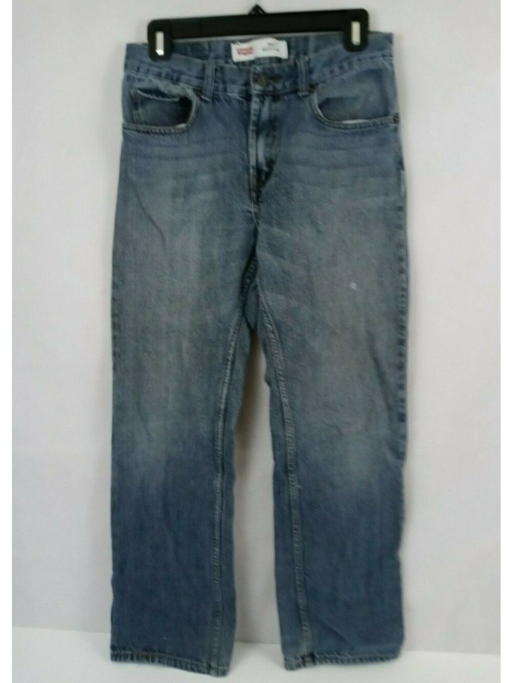 Levi's 505 Distressed Jeans Boys Size 16R 28x28 Red Tab